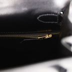 Hermes Kelly Sellier 28 Black Box Gold Hardware