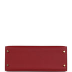 Hermes Kelly Sellier 28 Rouge Grenat Epsom Gold Hardware