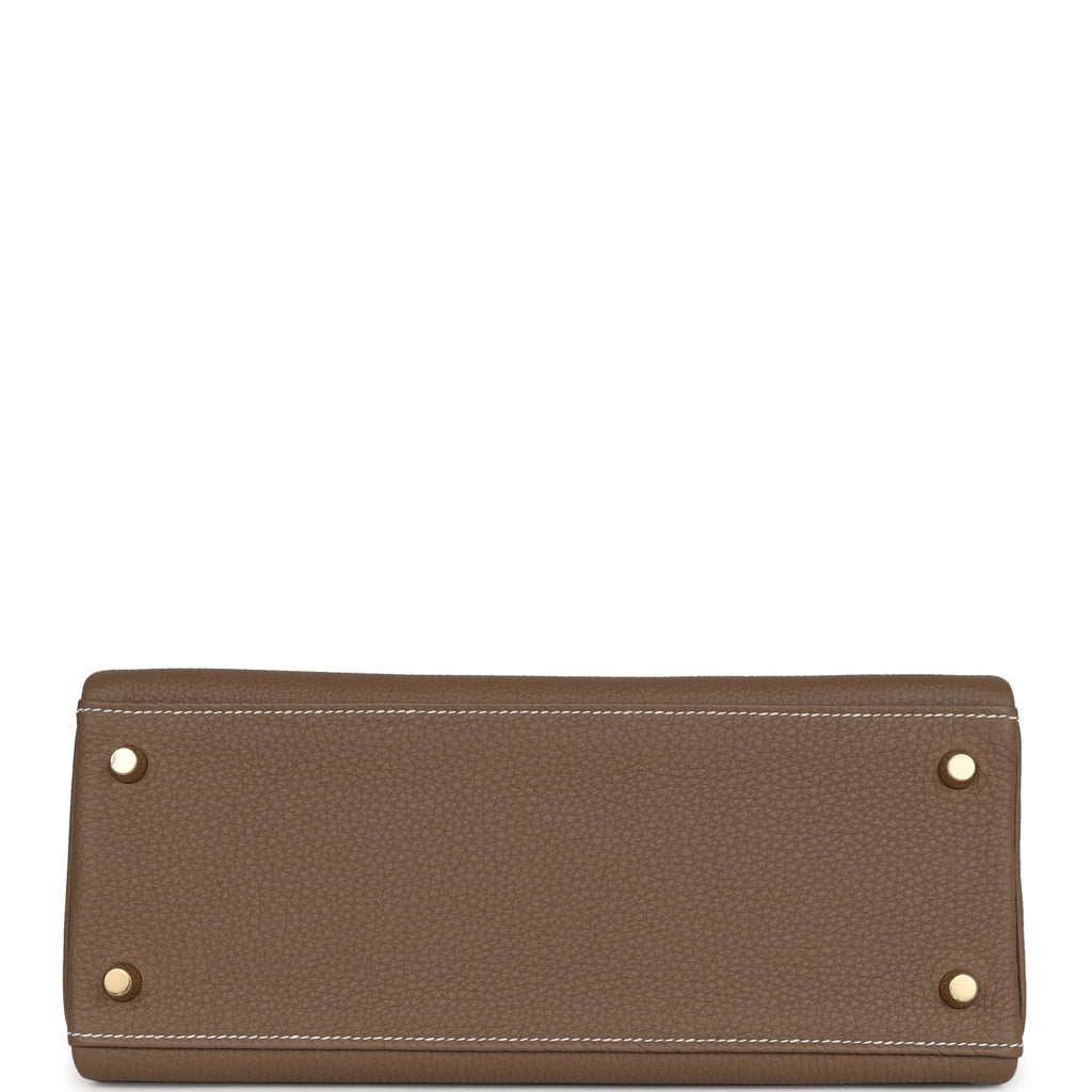 Hermes Kelly Retourne 28 Etoupe Togo Gold Hardware