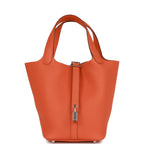Hermes Picotin Lock 18 Orange Clemence Palladium Hardware