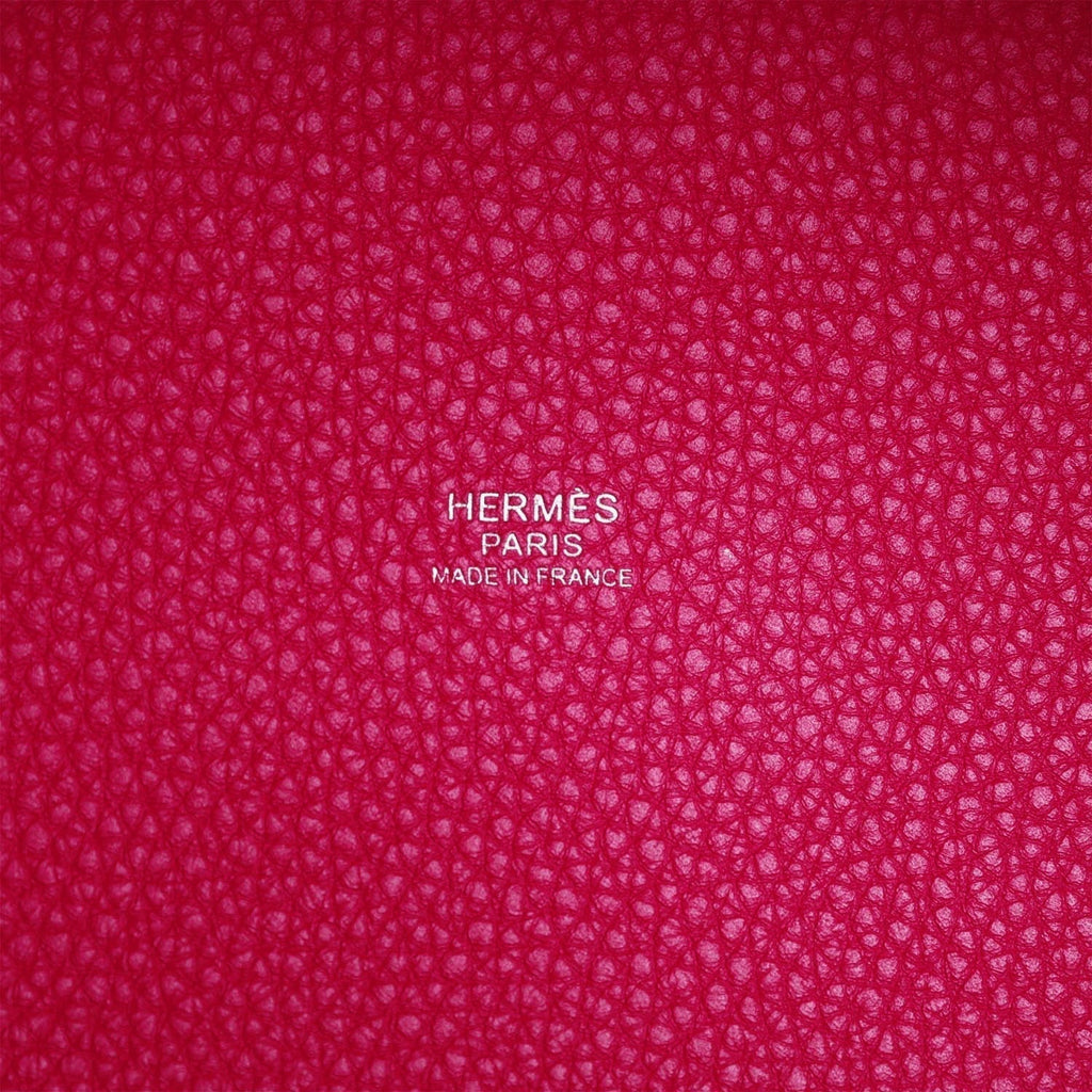 Hermes Picotin Lock 18 Casaque Framboise and Rouge Sellier Clemence Palladium Hardware
