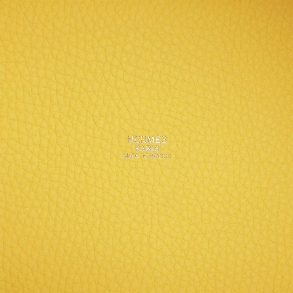 Hermes Picotin 18 Limoncello Clemence Palladium Hardware