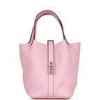 Hermes Picotin Lock 18 Rose Sakura Clemence Palladium Hardware