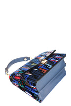 FENDI Kan I Bag Velvet Blue
