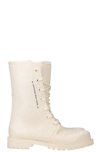 CHRISTIAN DIOR Urban D-Ankle Rubber Boots Oblique Ivory