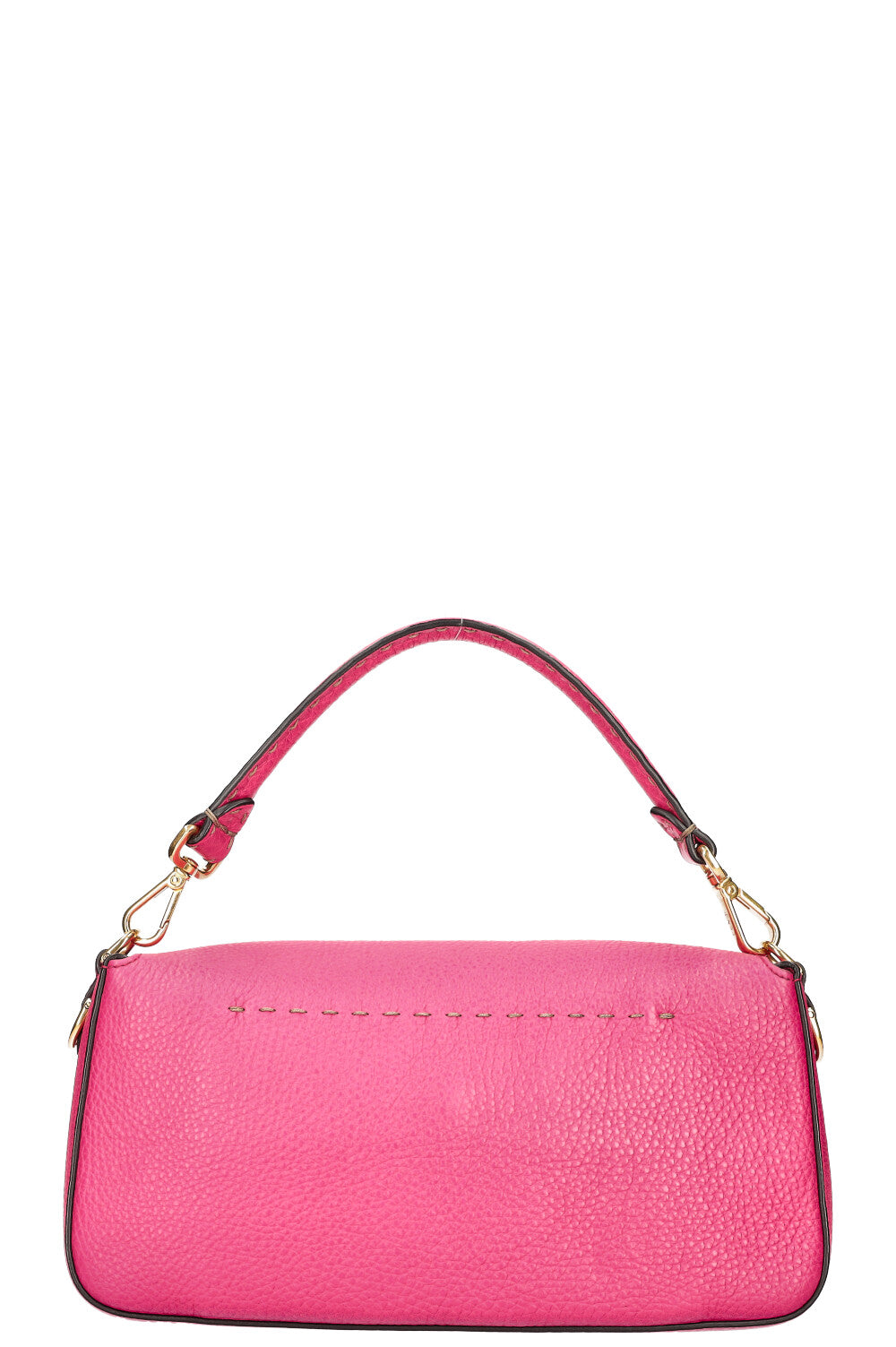FENDI Baguette Bag Selleria Leather Pink