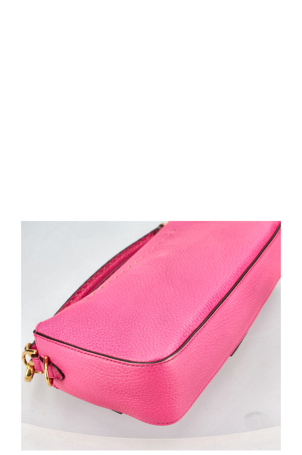 FENDI Baguette Bag Selleria Leather Pink