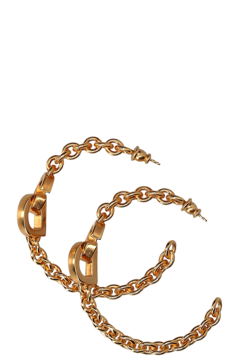 CHRISTIAN DIOR Chain Earrings Gold
