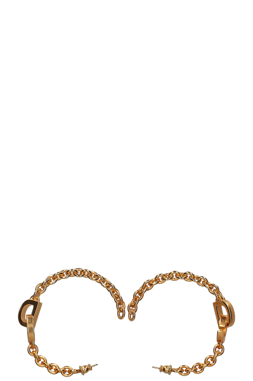 CHRISTIAN DIOR Chain Earrings Gold