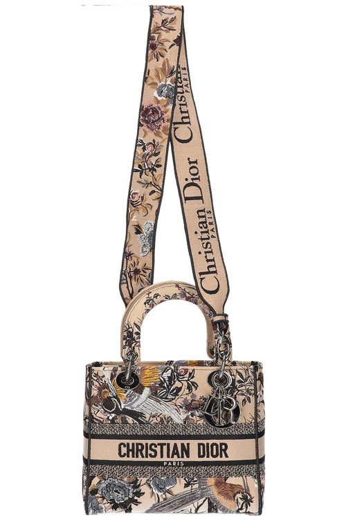 CHRISTIAN DIOR Medium D-Lite Bag Toile de Jouy Jardin d'Hiver Embroidery