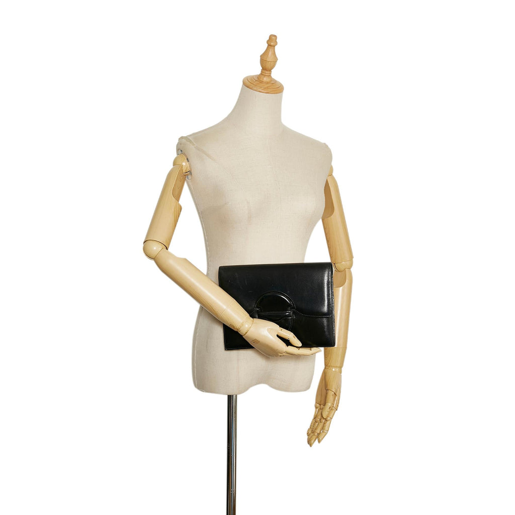 Hermes Box Calf Leather Clutch Bag (SHG-ZZYtmS)