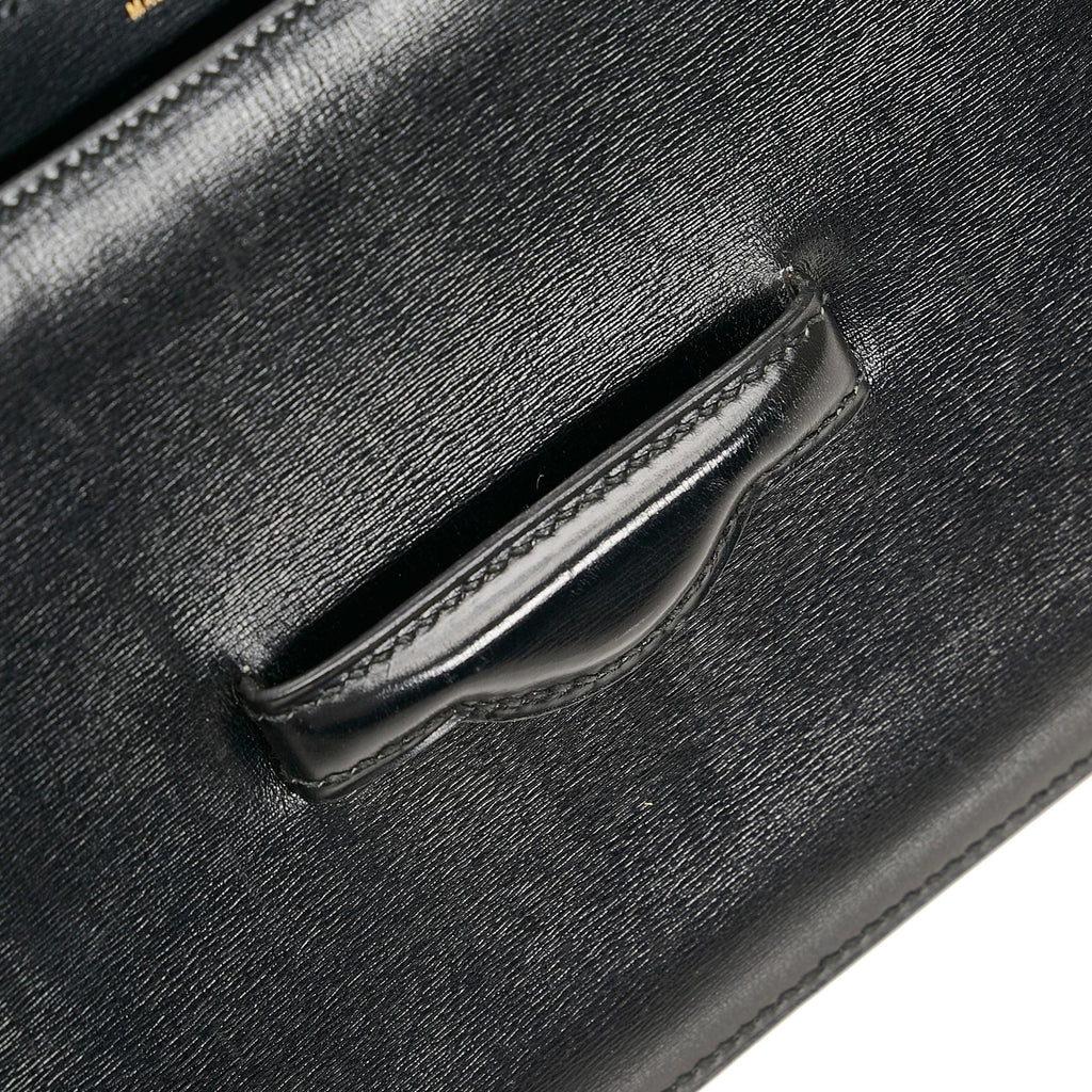 Hermes Box Calf Leather Clutch Bag (SHG-tVRJO2)