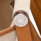 Hermes Canvas Calfskin Cabag Elan Tote - FINAL SALE (SHF-16359)