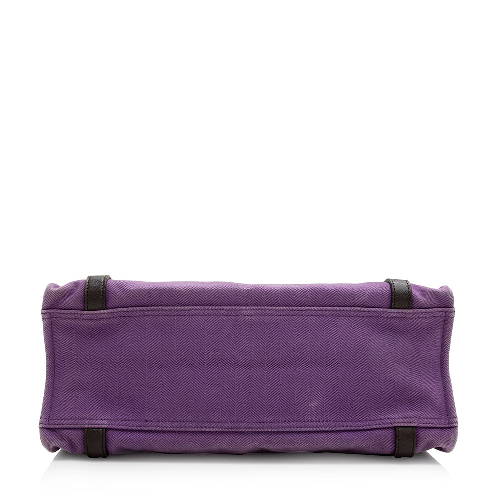 Hermes Canvas Leather Cabalicol Tote (SHF-21627)