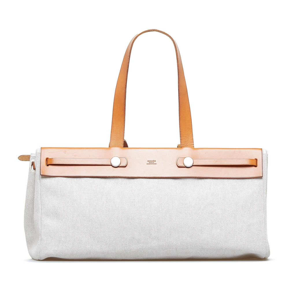 Hermes Herbag Cabas Toile MM (SHG-k7AfoD)