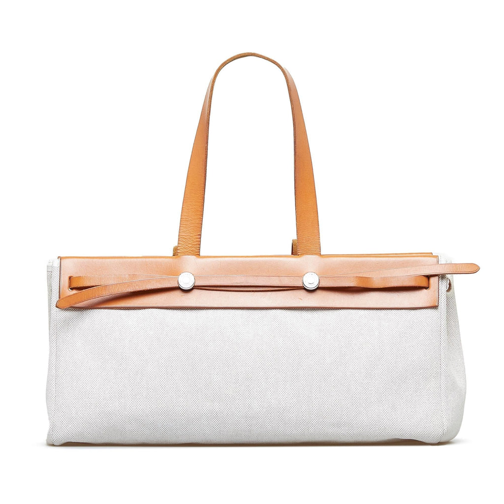 Hermes Herbag Cabas Toile MM (SHG-k7AfoD)