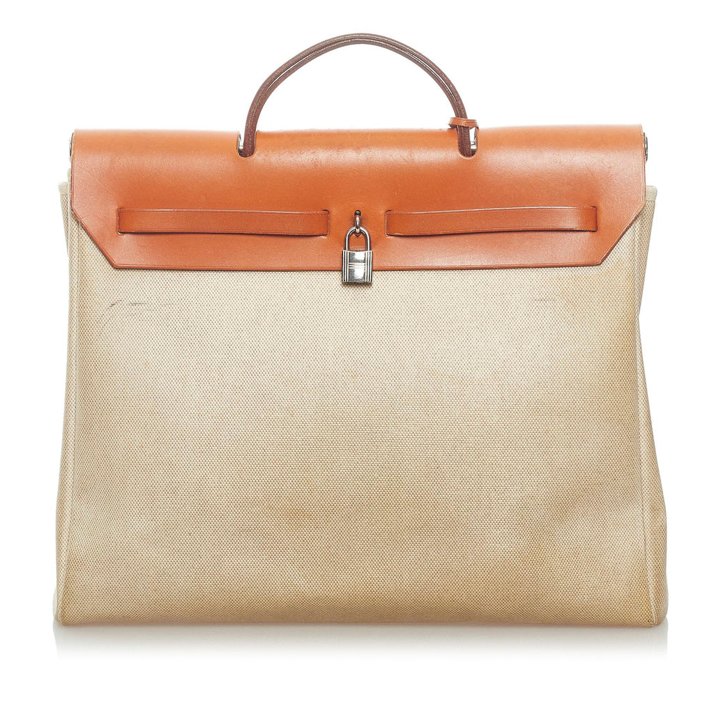 Hermes Herbag Canvas Satchel (SHG-33496)