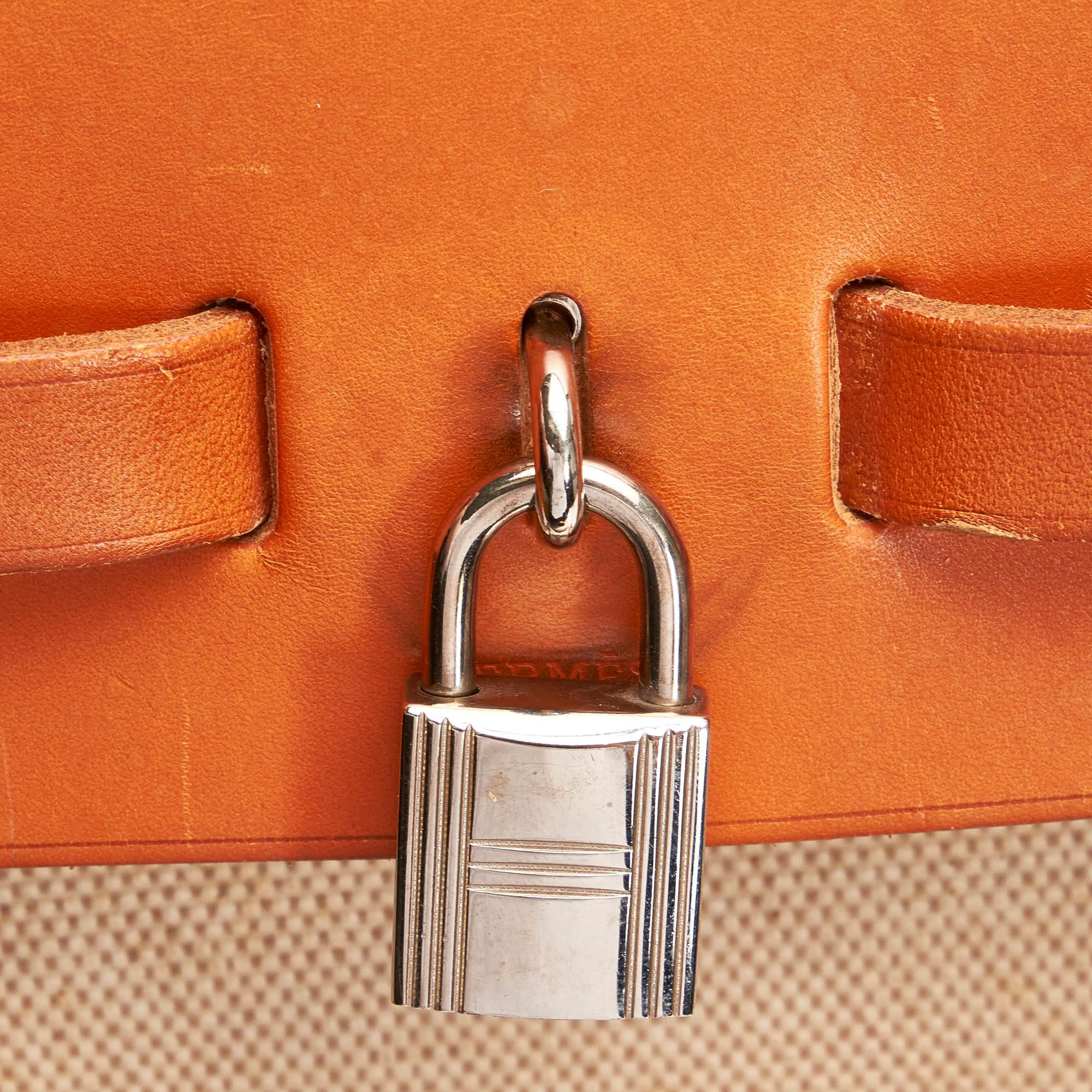 Hermes Herbag Canvas Satchel (SHG-33496)