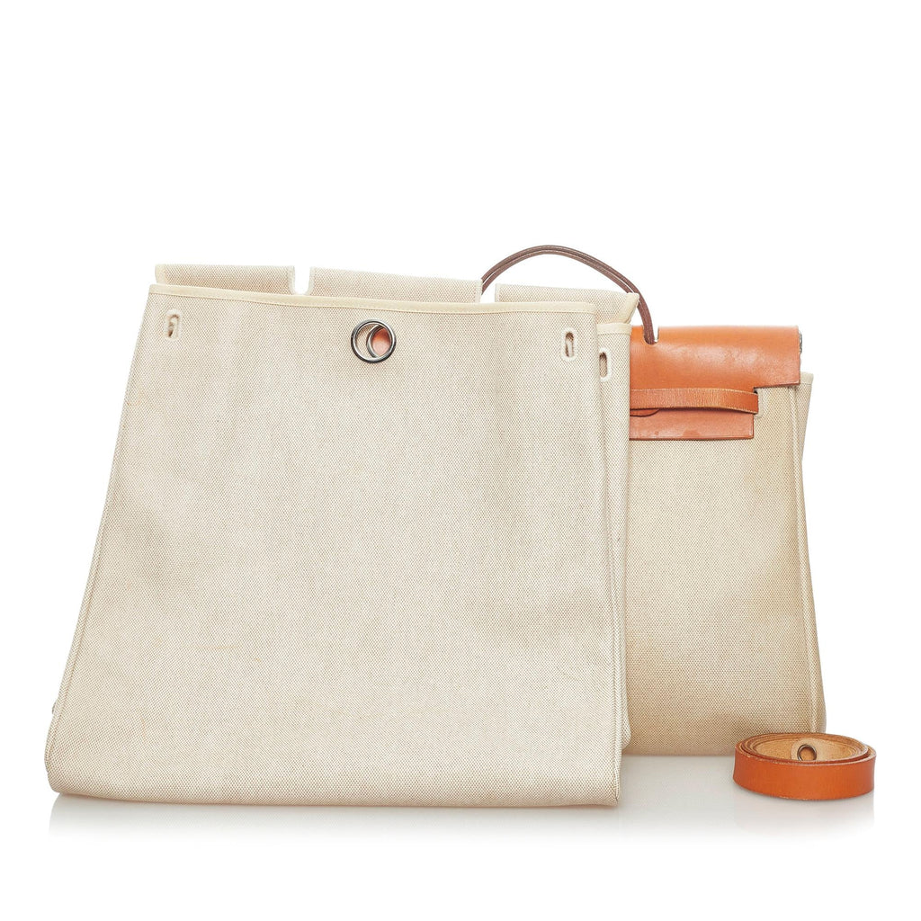 Hermes Herbag Canvas Satchel (SHG-33496)