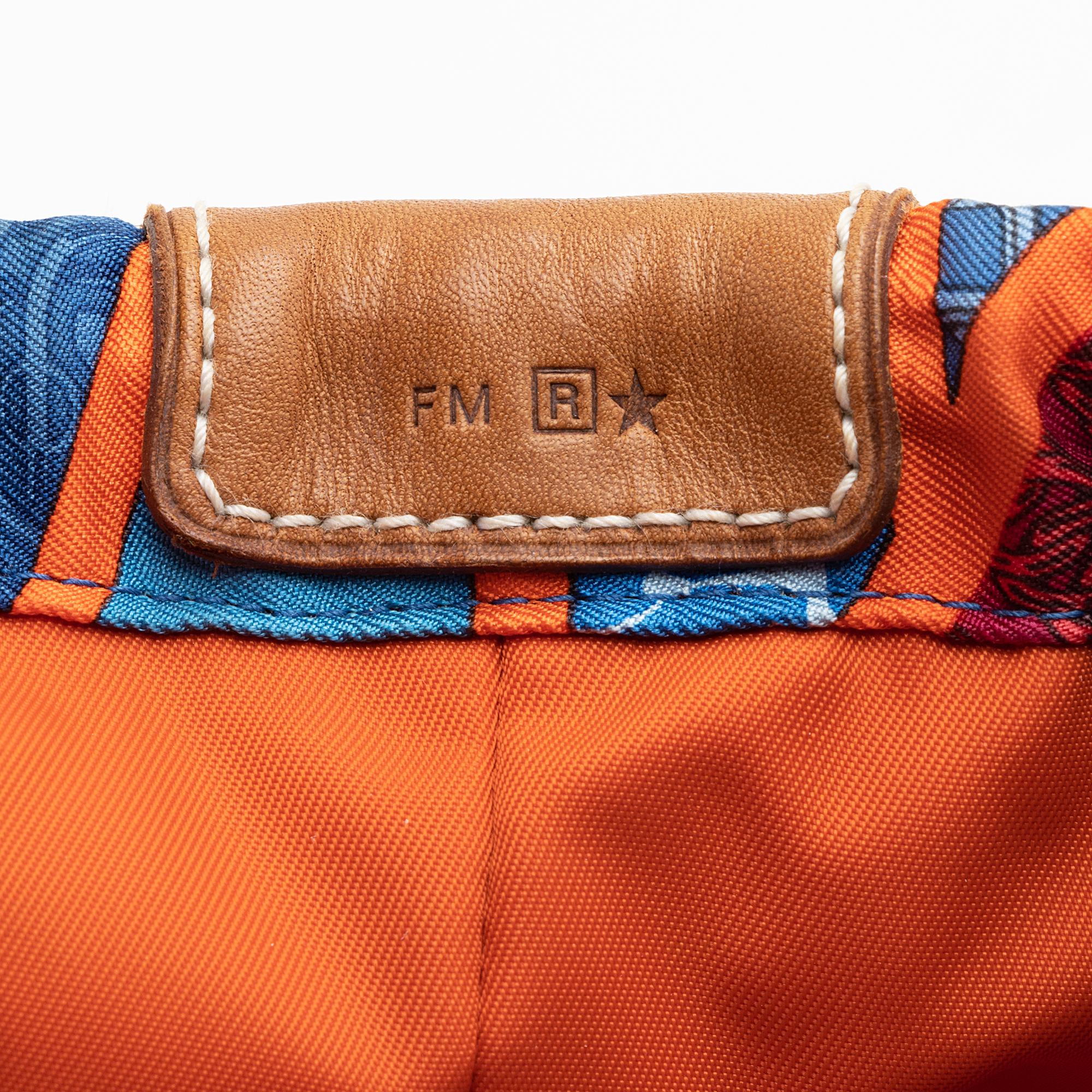 Hermes Silk Carre en Cravates Fourbi 25 Insert Drawstring Pouch (SHF-22816)