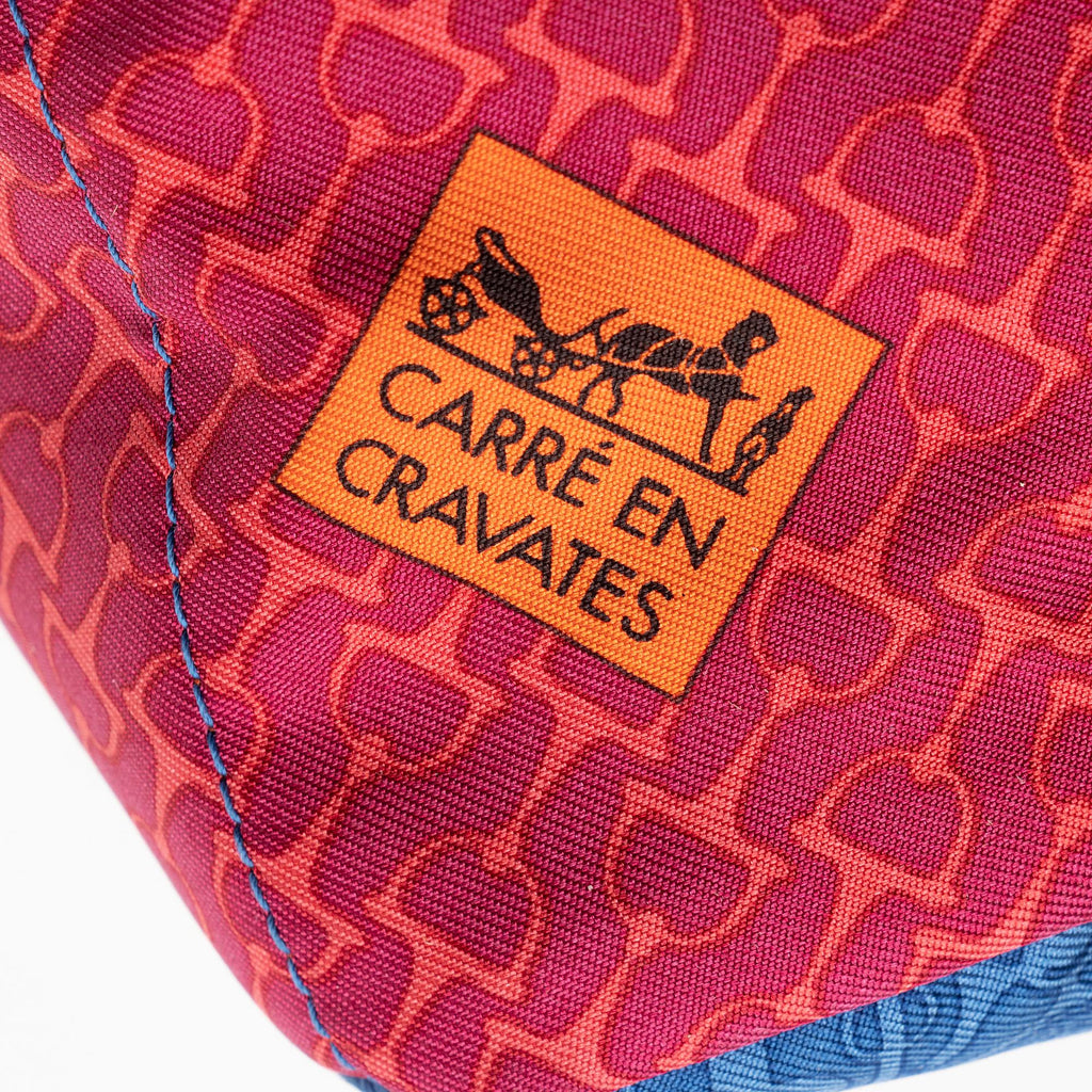 Hermes Silk Carre en Cravates Fourbi 25 Insert Drawstring Pouch (SHF-22816)