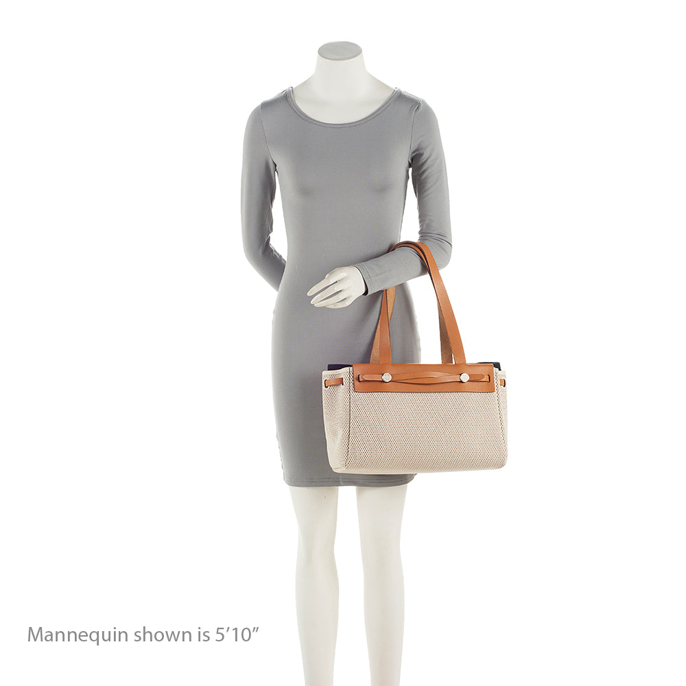 Hermes Toile Cabas Herbag PM Convertible Tote (SHF-22206)