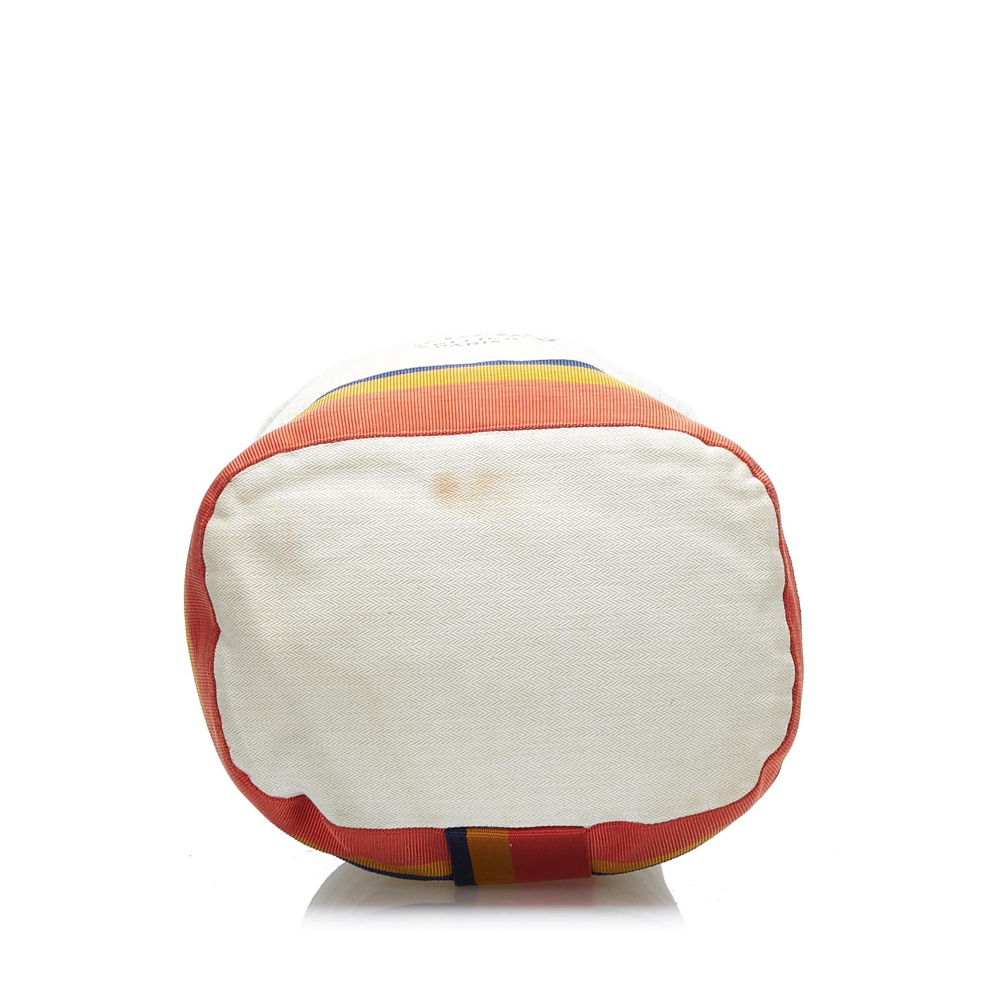 Hermes Toile Chevron Cavalier Sling Bag (SHG-Qhlu50)