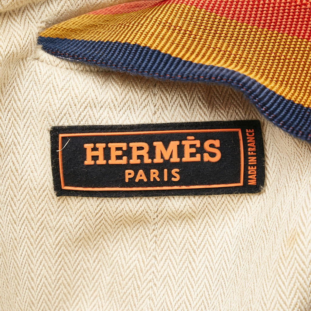 Hermes Toile Chevron Cavalier Sling Bag (SHG-Qhlu50)