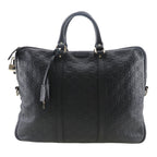 Gucci GG Leather Briefcase Black