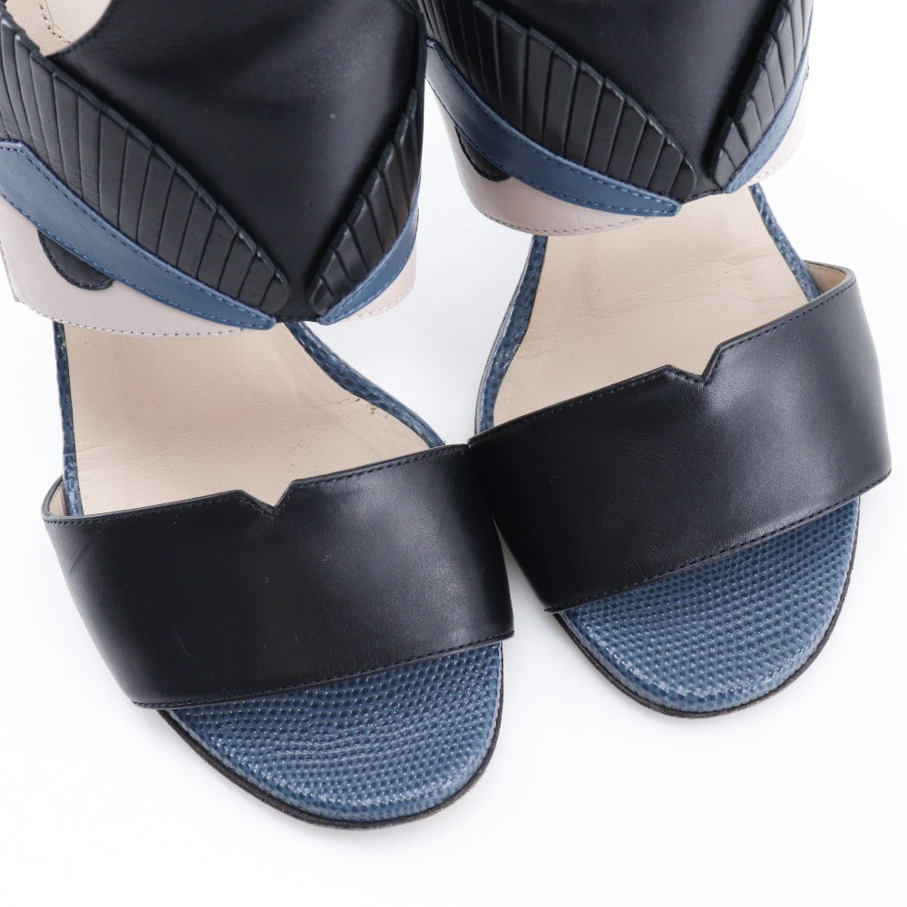 Fendi Monster Sandals Ankle Strap Black/Blue