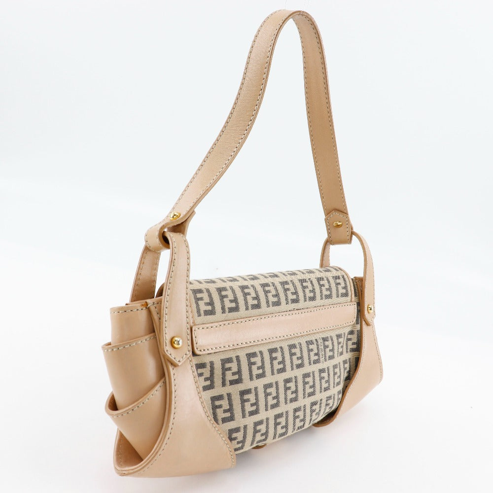 Fendi Zucchino Canvas Shoulder Bag 8BR422