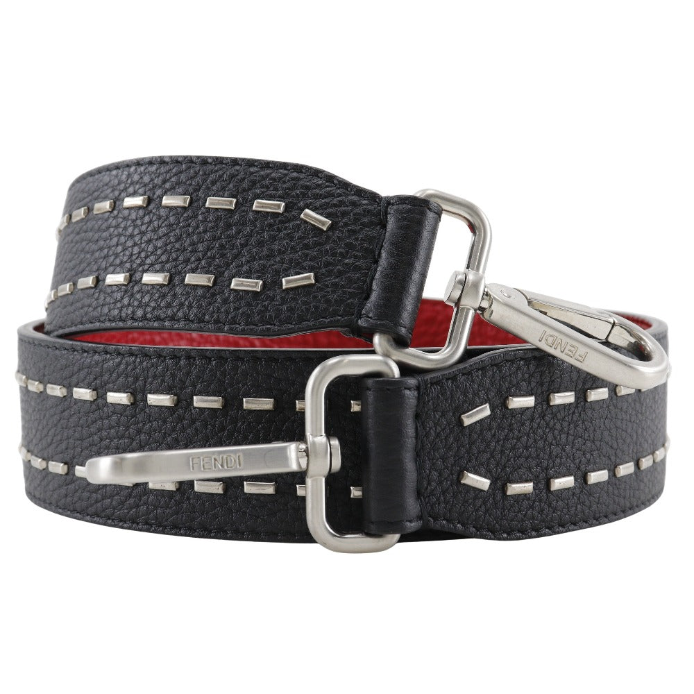 Fendi Leather Shoulder Strap Black/Red