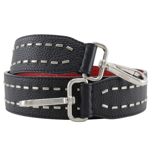 Fendi Leather Shoulder Strap Black/Red
