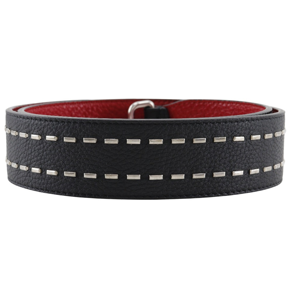Fendi Leather Shoulder Strap Black/Red