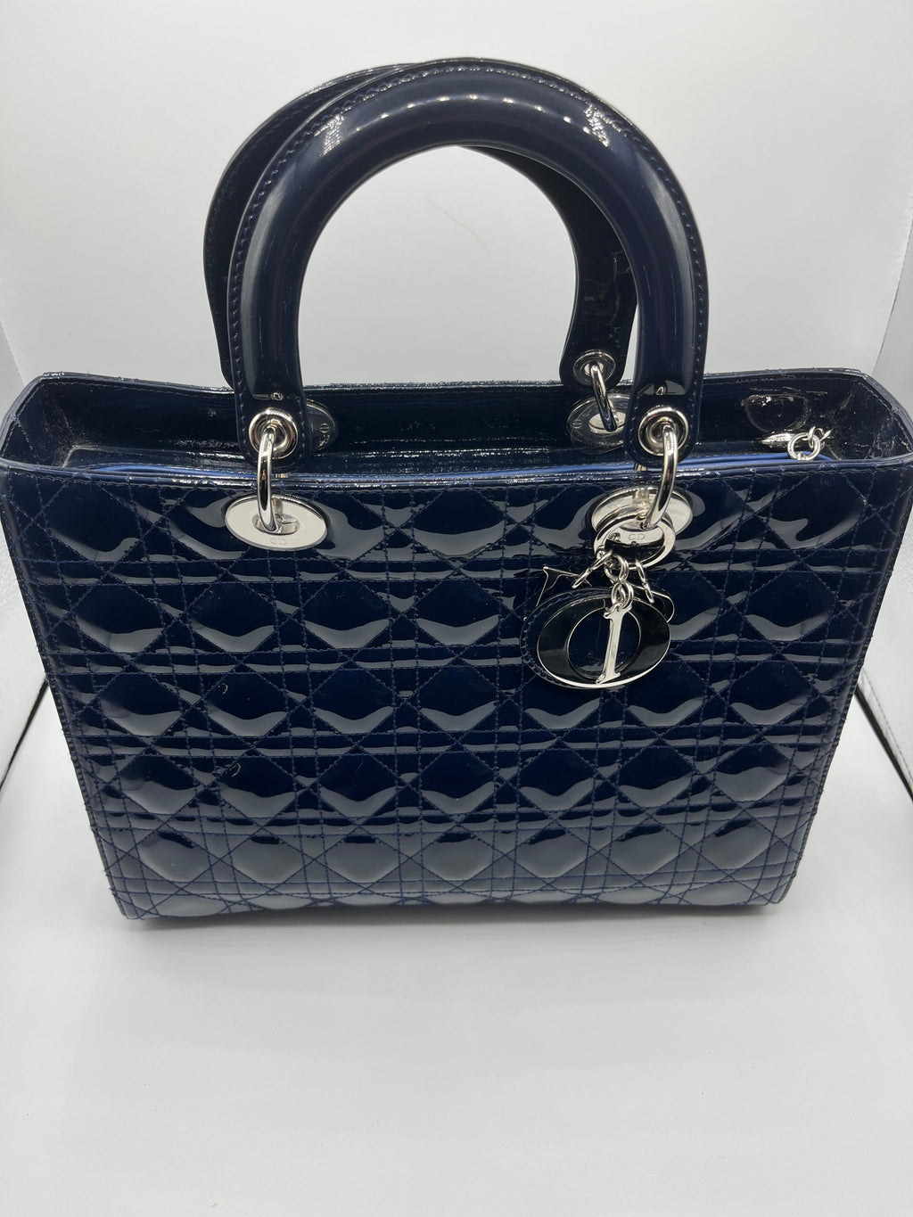 Lady Dior Large Blue Bag
