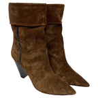 SAINT LAURENT/Ankle Boots/EU 38.5/Plain/Suede/BRW//NIKKI BOOTS/