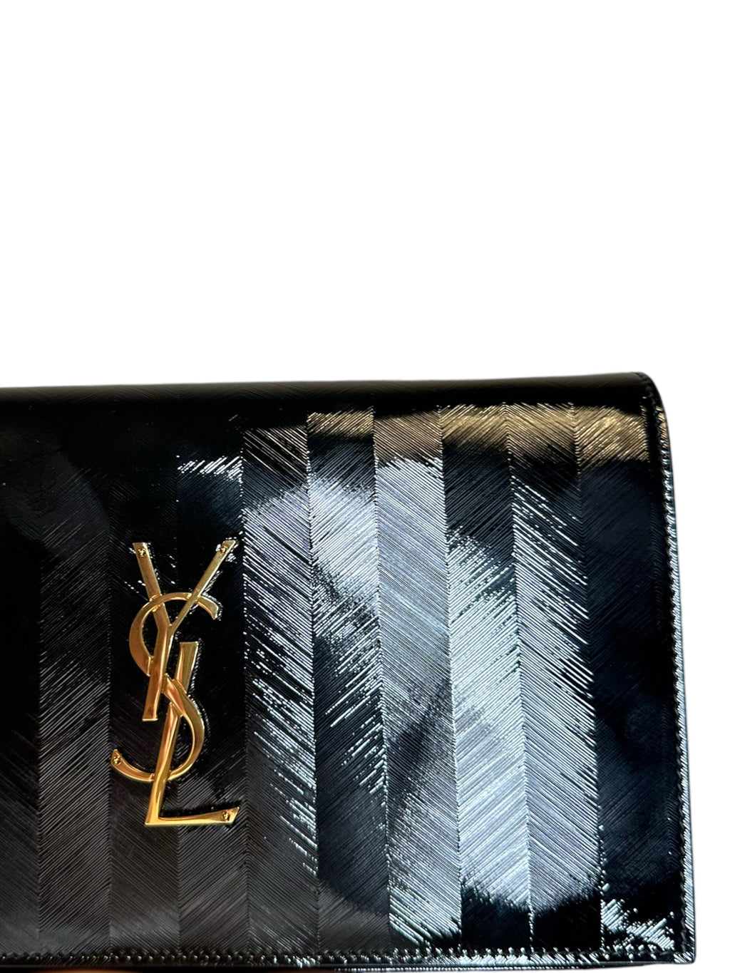 SAINT LAURENT - Monogram Patent Chain Wallet Bag