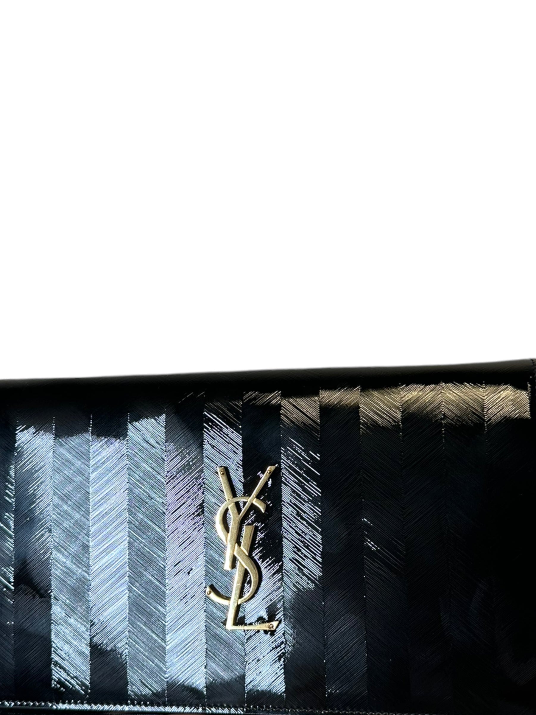 SAINT LAURENT - Monogram Patent Chain Wallet Bag