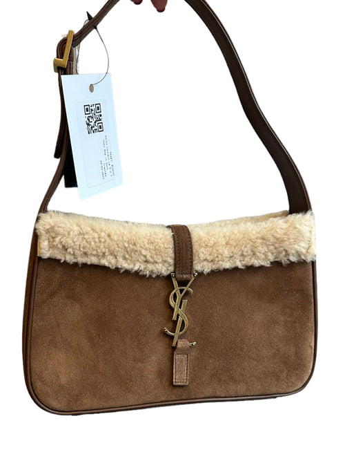 SAINT LAURENT - Le 5 A 7 Hobo Bag in Dark Cigar