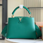 Louis Vuitton CAPUCINES MINI 21 DARK GREEN TAURILLON GOLD HARDWARE