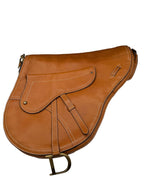 DIOR - Saddle Bag Shoulder Bag Light Brown Leather