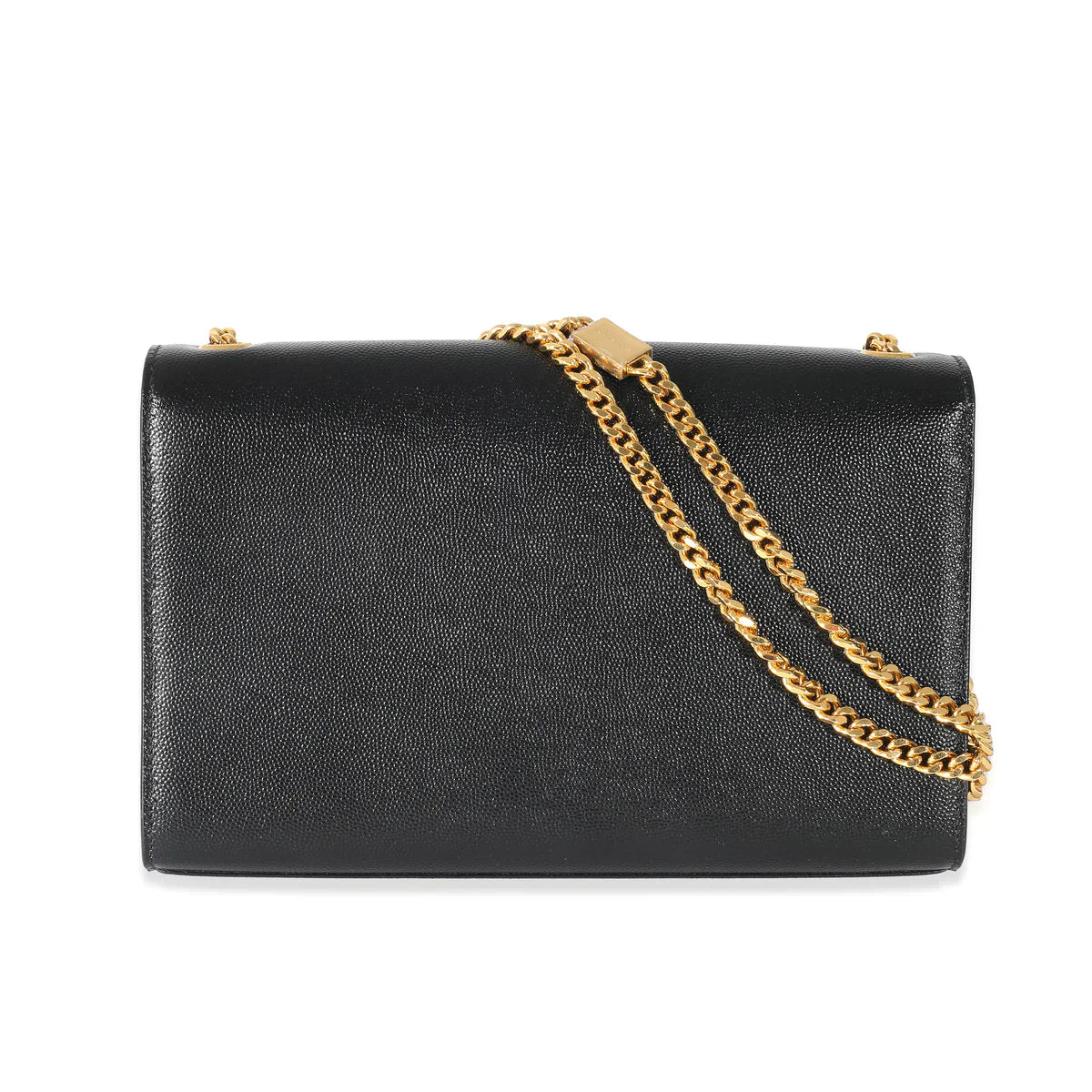SAINT LAURENT - Black Grain De Poudre Leather Medium Kate Bag