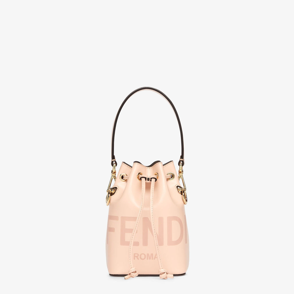 Fendi Mon Tresor Pale Pink Leather Mini Bucket Bag