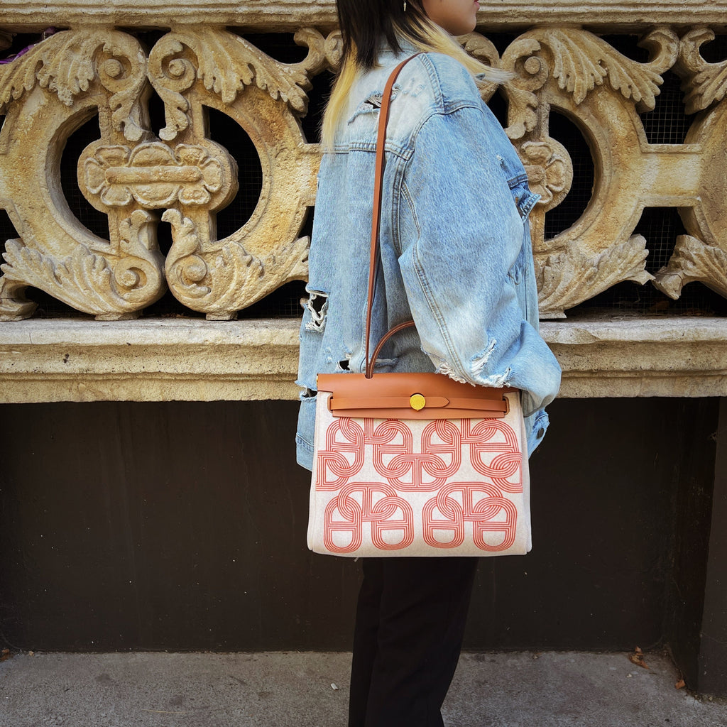 Hermes Ebene Vache Hunter Chaine D'Ancre Herbag 31PM Bag