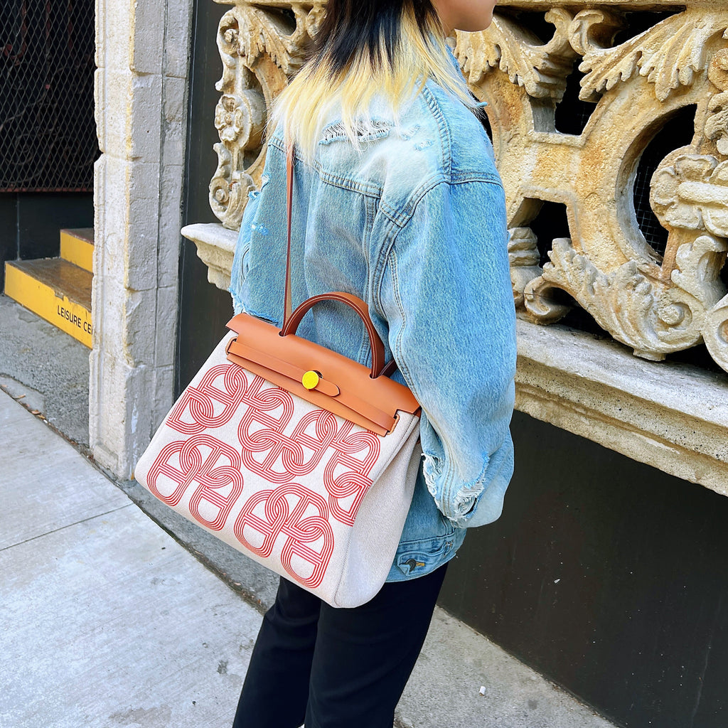 Hermes Ebene Vache Hunter Chaine D'Ancre Herbag 31PM Bag