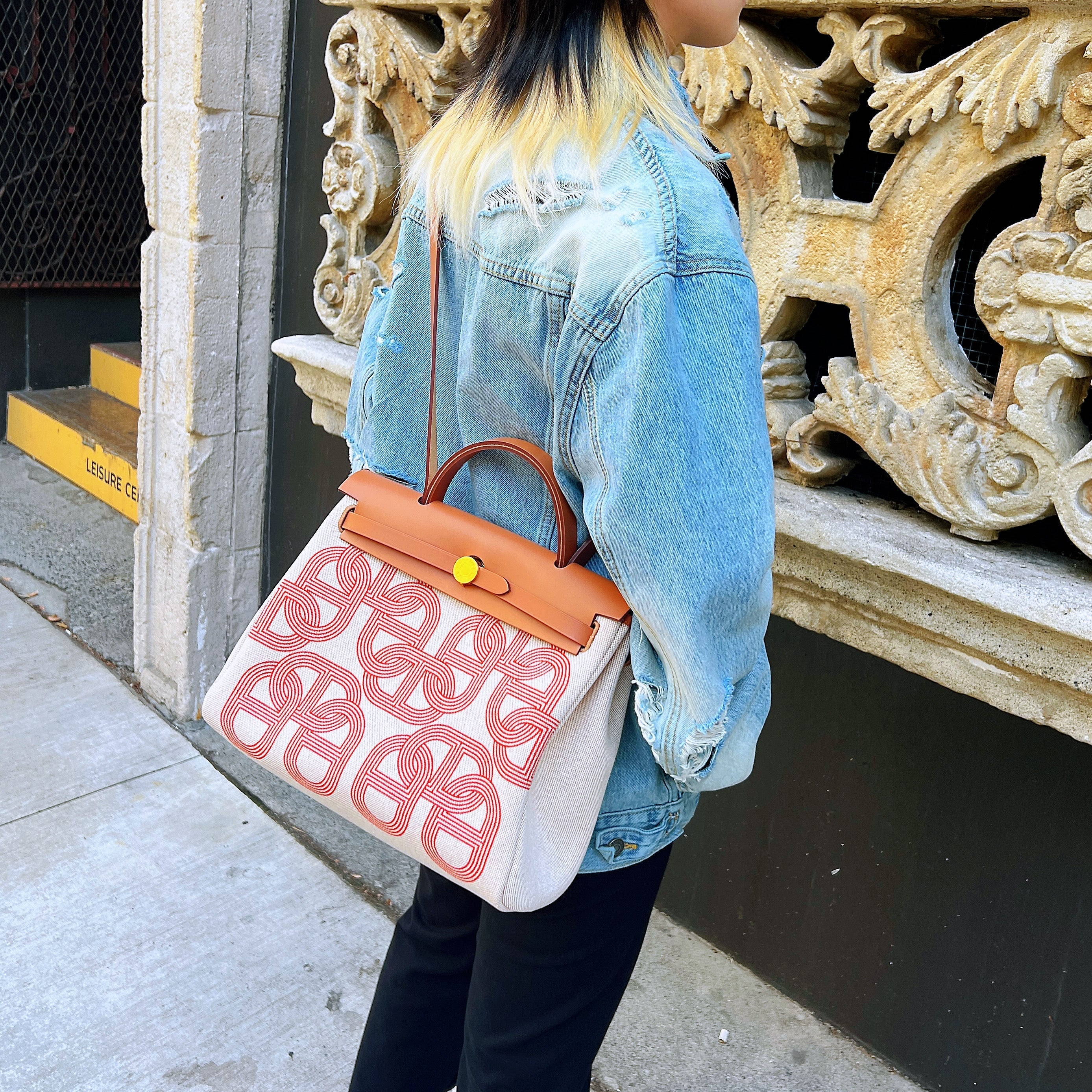 Hermes Ebene Vache Hunter Chaine D'Ancre Herbag 31PM Bag