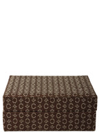 CELINE C Macadam Pattern Jewelry Case Brown