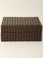 CELINE C Macadam Pattern Jewelry Case Brown