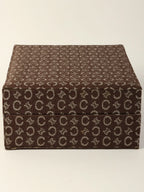 CELINE C Macadam Pattern Jewelry Case Brown