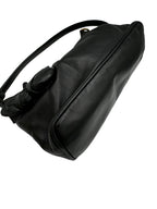 PRADA - Black Glace Leather Rose Shoulder Bag